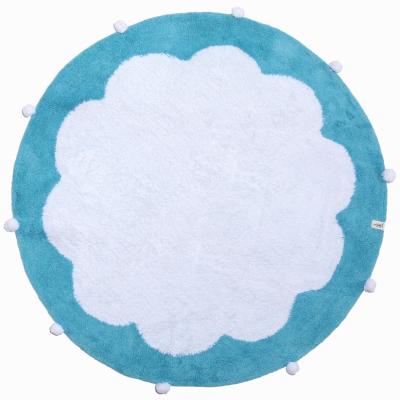 MOOD RUGS POMPOM BLUE