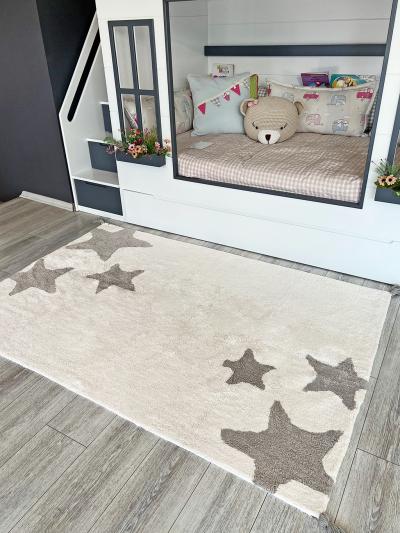 MOOD RUGS STAR ECRU SILVER